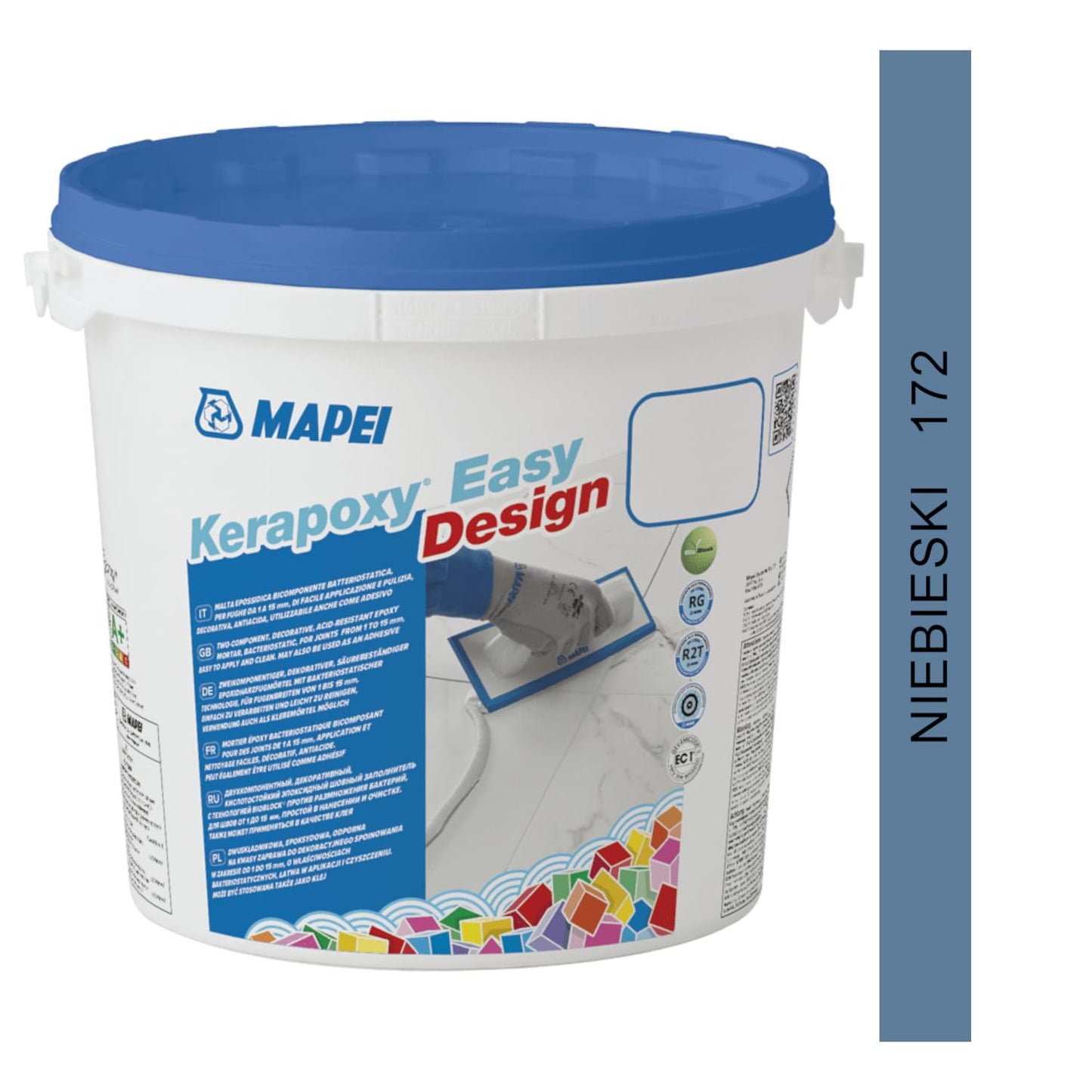 MAPEI Kerapoxy Easy Design 172 SPACE BLUE 3kg - decorativo, resistente agli acidi, bicomponente stucco epossidico