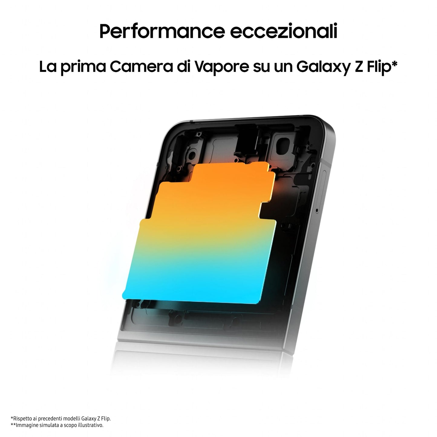 Samsung Galaxy Z Flip6 Smartphone AI pieghevole, Caricatore Incluso, RAM 12GB, 256GB, Dual SIM, Display 3,4" Super AMOLED/6,7" Dynamic AMOLED 2X, Fotocamera 50 MP, Mint [Versione italiana]