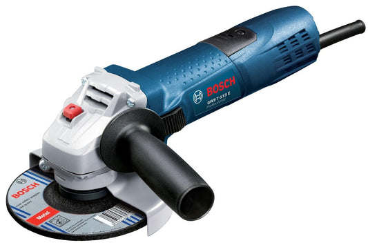 Bosch Professional 601388203 Smerigliatrice Angolare GWS 7-115 E con Protezione da Riavvio, Preselezione della velocità, in Scatola di Cartone, 720 W, 230 V, Blue/Nero