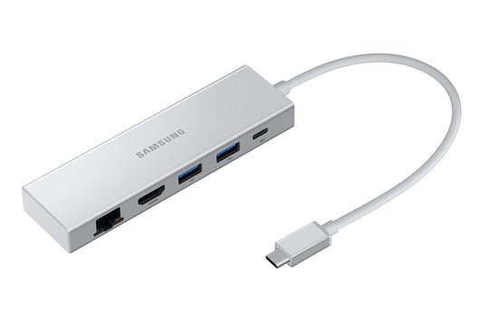 Samsung Adattatore multiporta - USB C, USB C, HDMI FHD e RJ45 Argento