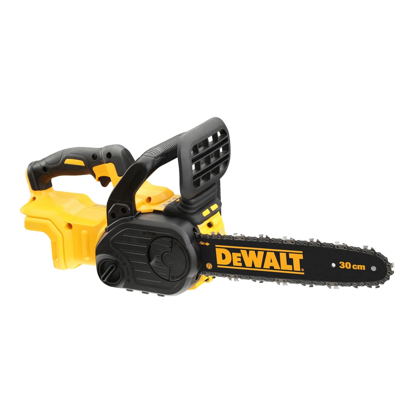 DEWALT DCM565N-XJ Motosega a Batteria Litio Motore Brushless, Lunghezza Barra e capacità di taglio 30 cm, Velocità Regolabile, Doppia Impugnatura 18 V 5.0 Ah