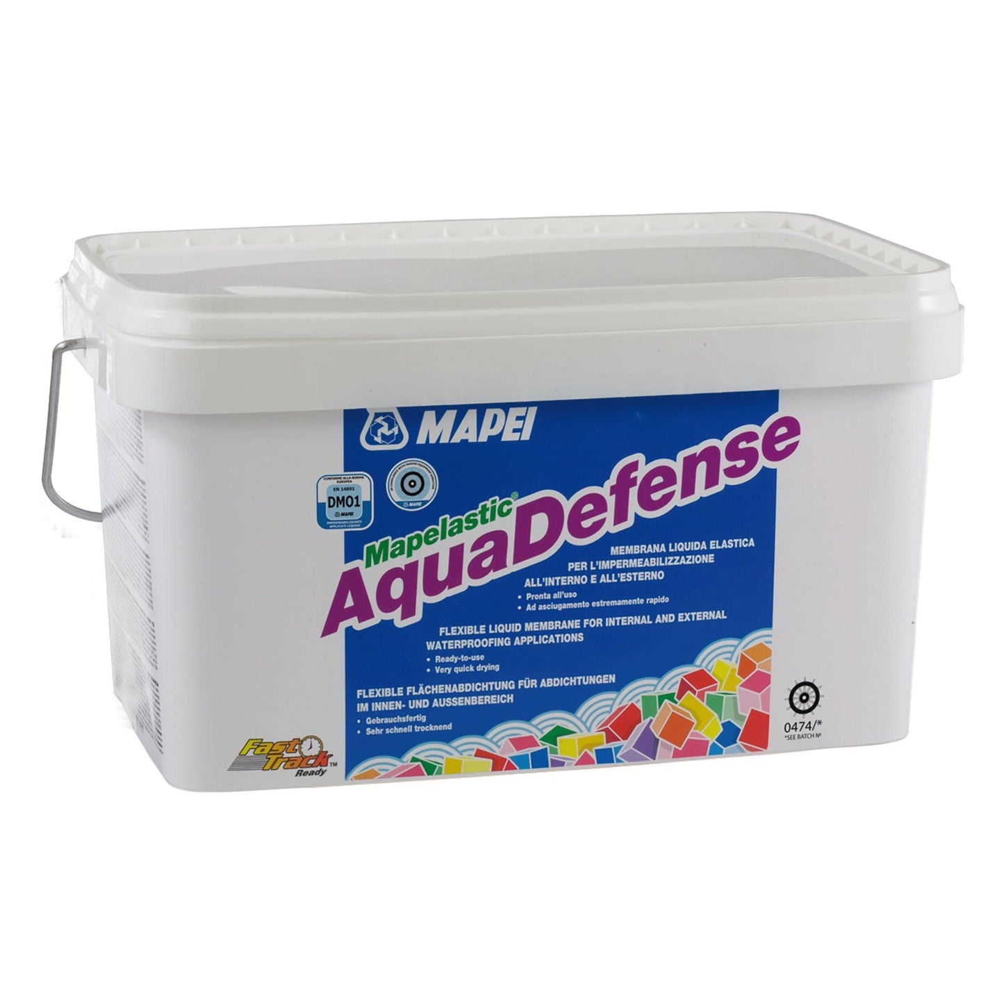 MAPELASTIC AQUADEFENSE FUSTINO DA 3.5 KG Membrana liquida Mapei IMPERMEABILIZZANTE ELASTICA RAPIDA