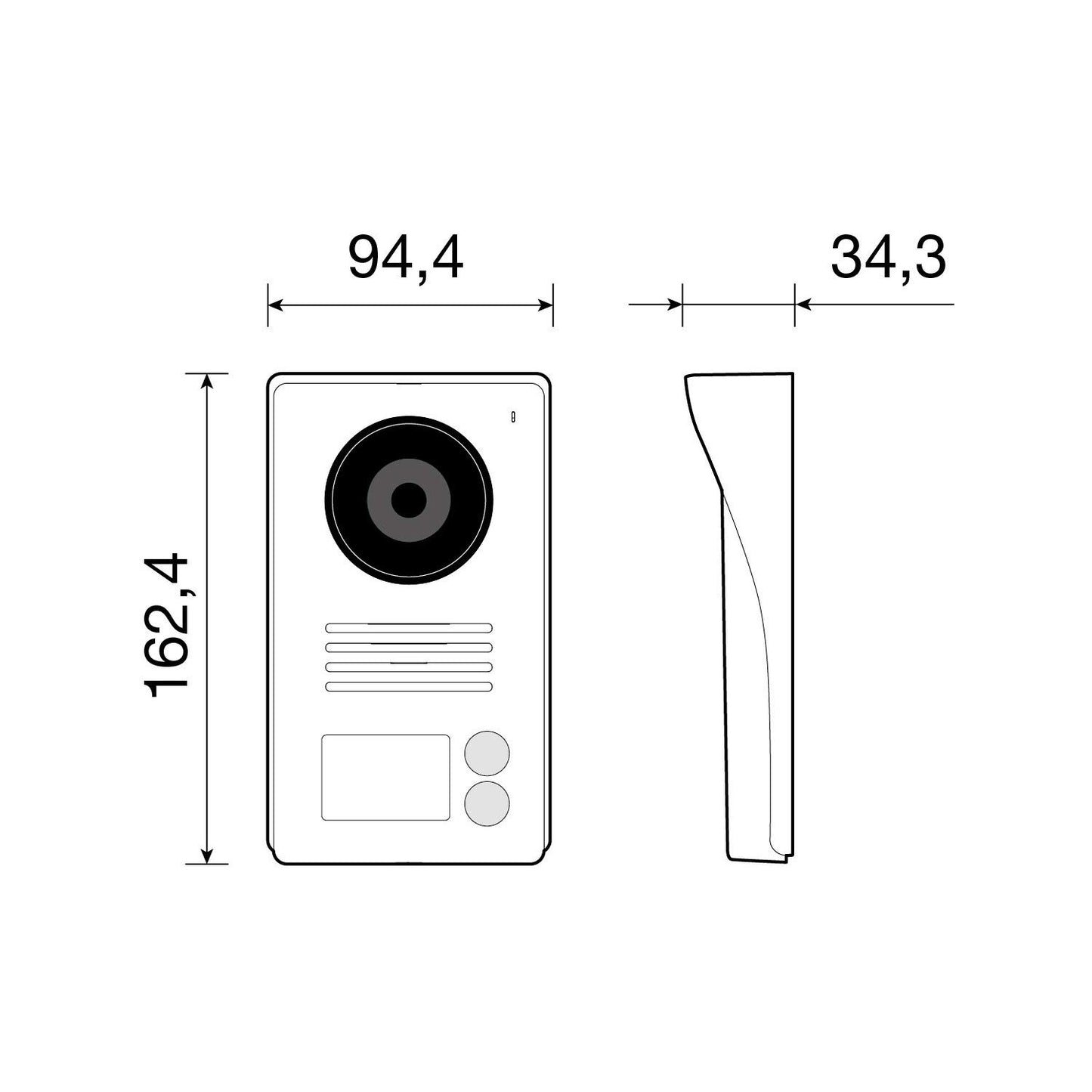 Vimar K40911 Kit Videocitofono Bifamiliare Con Alimentatori Multispina, ‎Attivazione con solo Movimento, Bianco / Grigio, ‎16 x 2 x 9 cm, 1.78 Kg