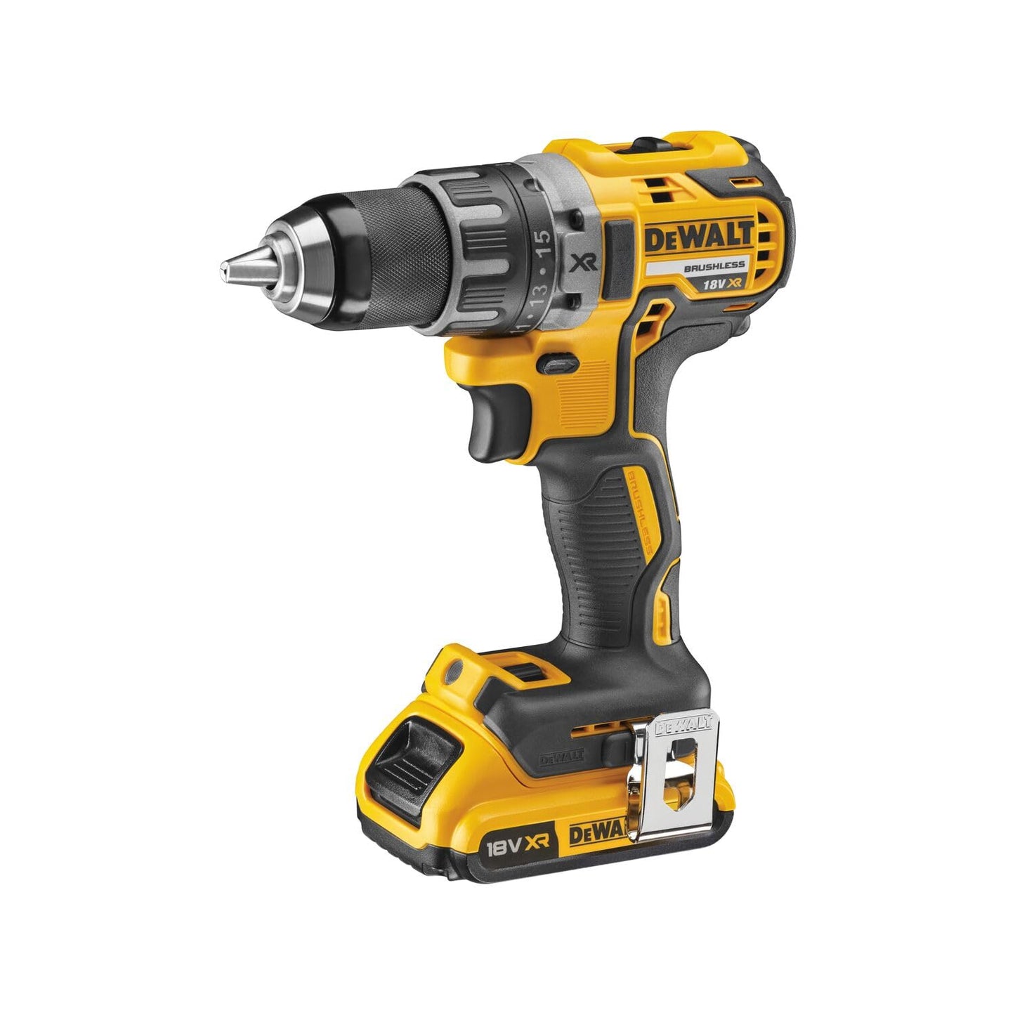 DEWALT DCD791D2-QW Trapano Avvitatore - 2 Velocita’ 18V Motore Brushless Mandrino Autoserrante 1.5-13Mm.