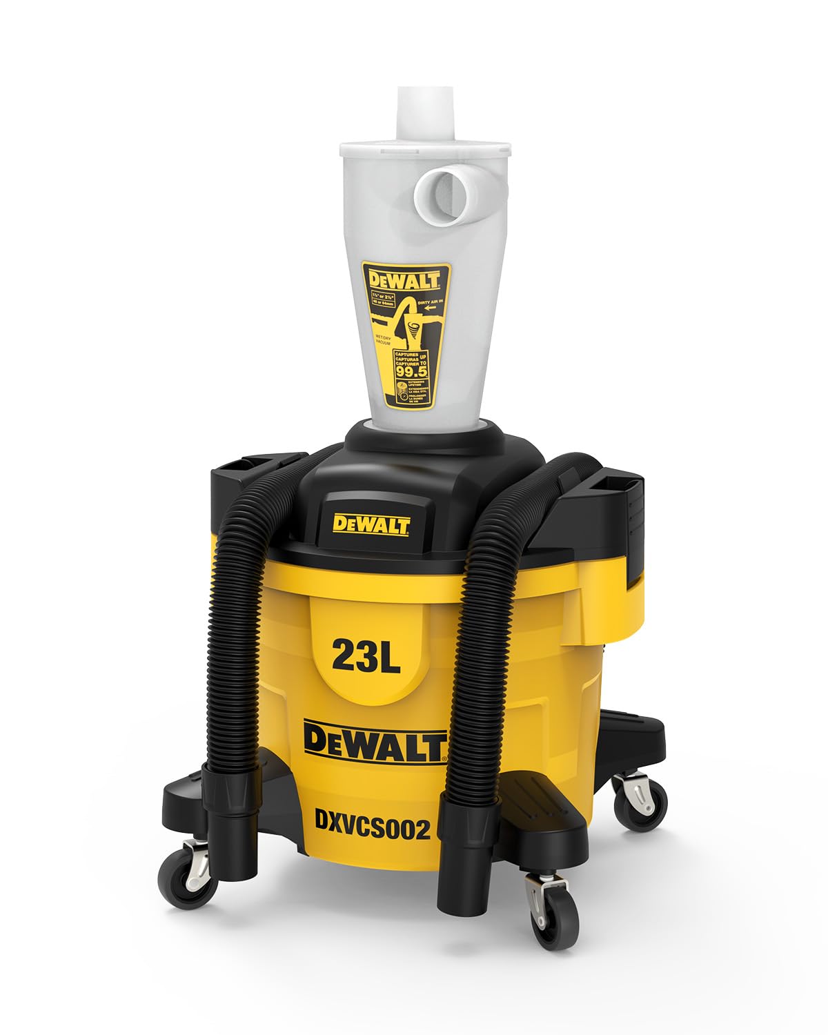 DEWALT DXVCS002 - Filtro per aspirapolvere a ciclone, con serbatoio antipolvere da 23 l