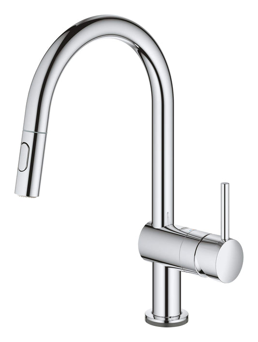 Grohe 31358002 Minta Touch Miscelatore Monocomando Elettronico, Bocca C, Elektronische Batterie, Cromo