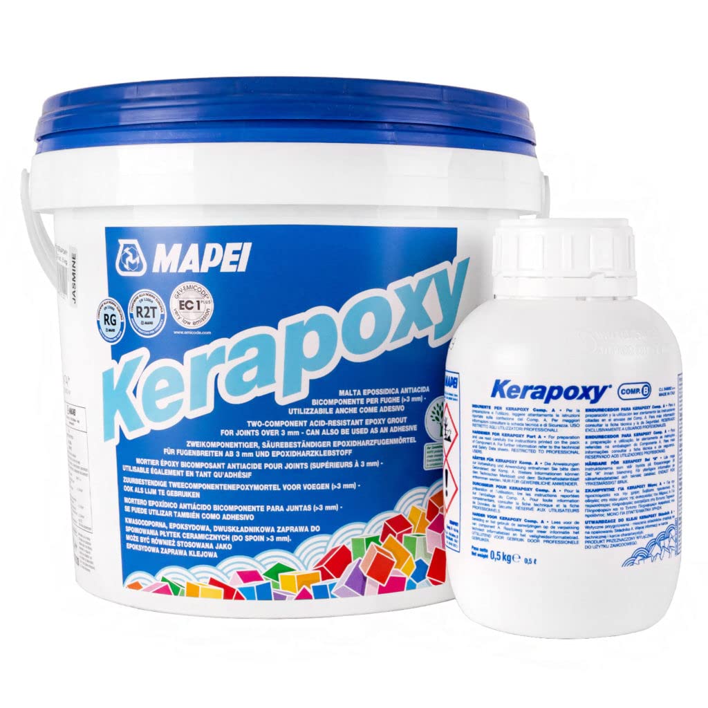 Mapei Kerapoxy - Grout epossidica, 5 kg (gelsomino n. 130)