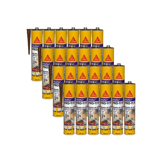 Lotto di 24 adesivi SIKA Sikaflex PRO 11 FC Purform - Marrone - 300ml