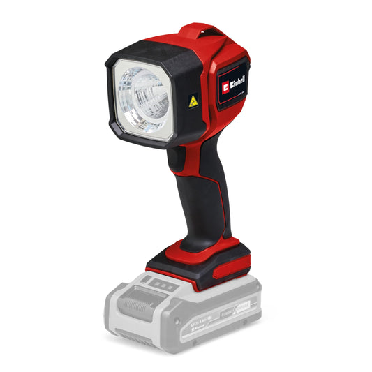 Torcia a batteria Einhell TC-CL 18/350 Li-Solo Power X-Change (18 V, 350 lm, 7000 K, portata 30 m, testata orientabile, luce LED di alta qualità, batteria esclusa)