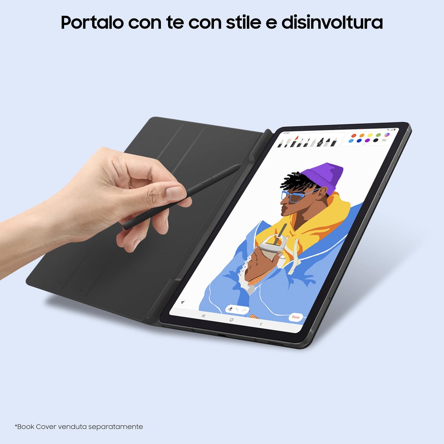 Samsung Galaxy Tab S6 Lite (2024), S Pen, Tablet, 10.4 Pollici Touchscreen LCD TFT, Wi-Fi, RAM 4 GB, 128 GB espandibili, Batteria 7040 mAh, Tablet Android 14 Oxford Gray [Versione italiana] 2024