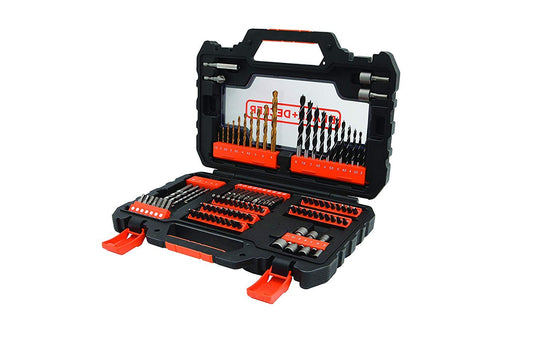 BLACK+DECKER A7230-XJ Set per Forare ed Avvitare, 0 V, Nero, 104 Pezzi, Set di 104