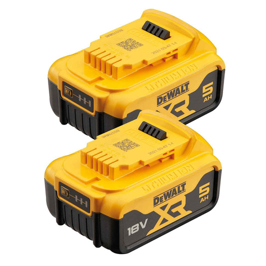 DEWALT Kit di avviamento a batteria DCB184P2-XJ 18 Volt / 2 batterie da 5 Ah