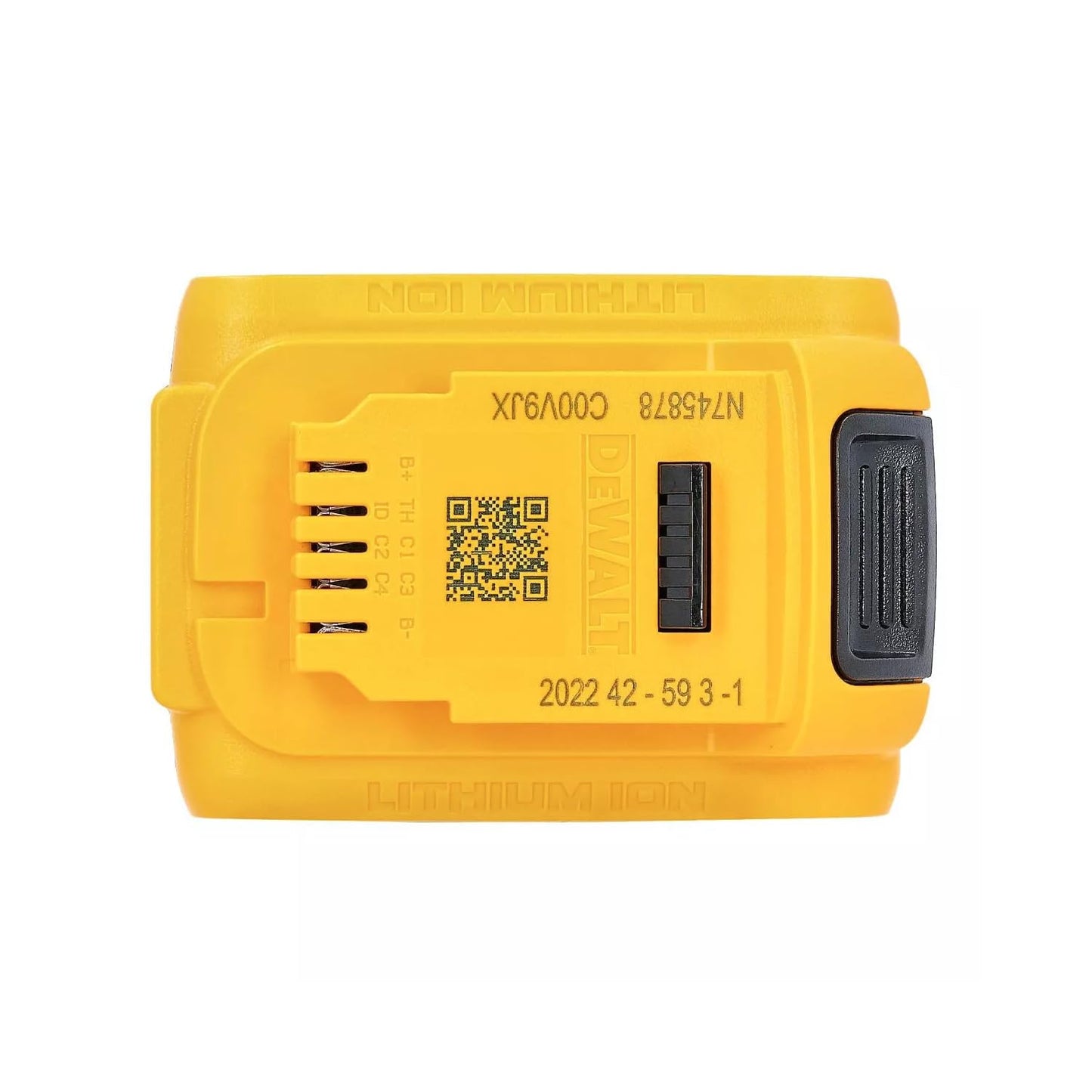 DEWALT B DCB184 XR - Batteria agli ioni di litio, 5,0 Ah, 18 V, confezione doppia + caricabatterie DCB115, colore: Giallo