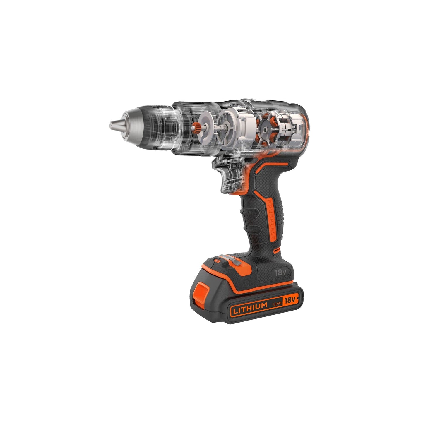 BLACK+DECKER Trapano a percussione senza spazzole da 18V con 1 batteria da 4,0Ah e 1 batteria da 2,5Ah, 50 accessori, caricatore rapido da 1A e borsa morbida, BL188ME2SA-QW