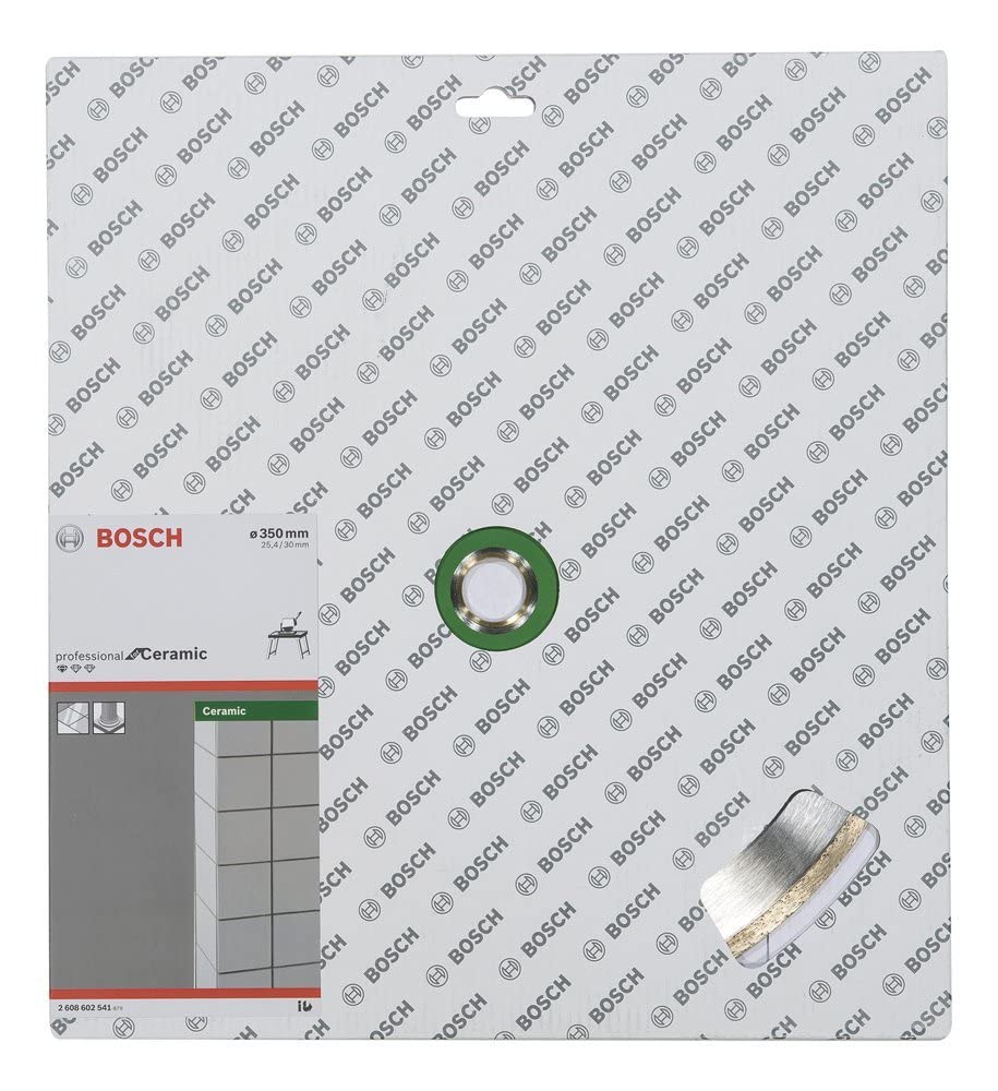 Bosch Professional 1x Disco Diamantato Standard for Ceramic, per Pietra, Piastrelle, Ceramica, Ø 350 x 30+25,40 x 2 x 7 mm, Accessori per Tagliapiastrelle