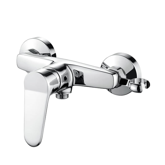 Ibergrif Miscelatore Doccia Monocomando in Ottone Cromo Lucido, Cartuccia Ceramica, Facile Installazione, Anti-Perdita, Miscelatore per Bagno e Vasca, Acqua Calda e Fredda, Manutenzione Facile, M12059