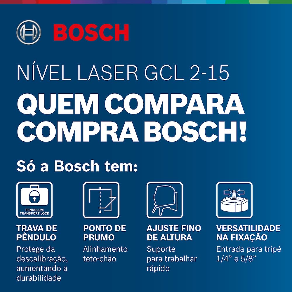 Bosch Professional Livella laser multifunzione GCL 2-15 (laser rosso, da interno, con punti a piombo, raggio d’azione:15 m, 3 pile AA, supporto ruotabile RM 1, pannello per laser, custodia protettiva)