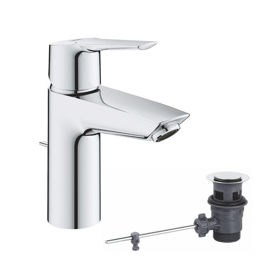 GROHE QUICKFIX Start Miscelatore Monocomando per Lavabo, Taglia S, Cromo, Strumento di Installazione Incluso