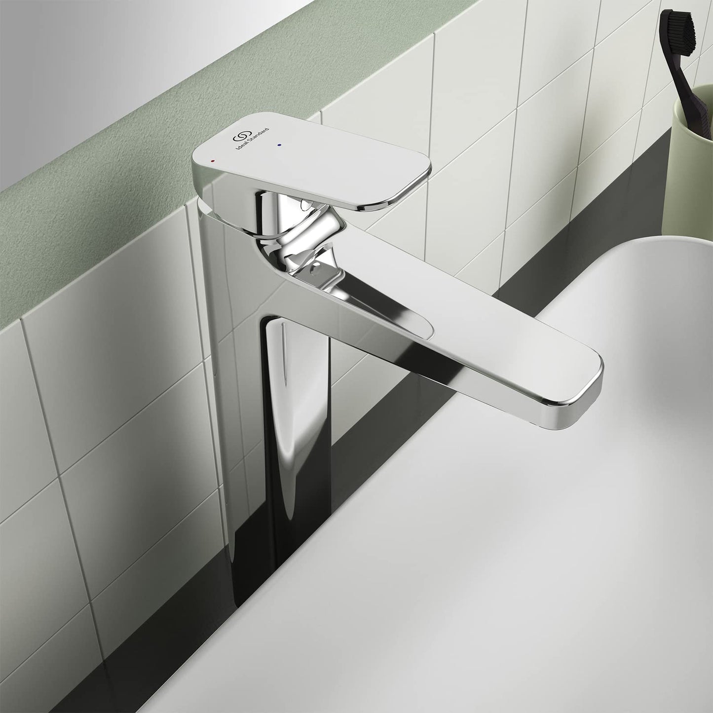 Ideal Standard - Ceraplan, Miscelatore monocomando alto per lavabo, Cromato