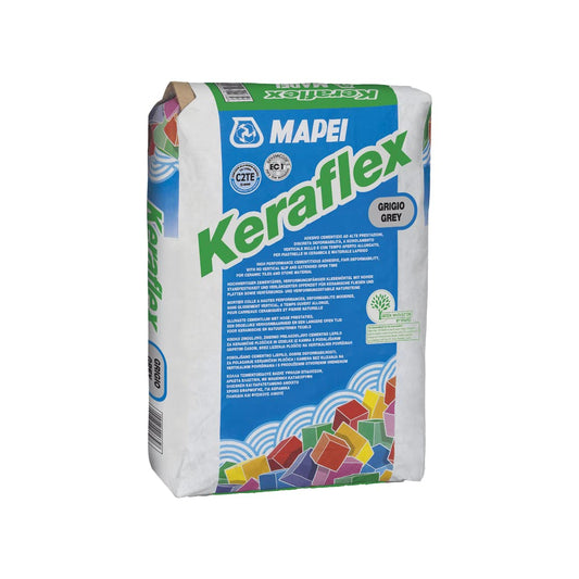 KERAFLEX MAPEI - 10 sacchi da 25 kg. - Adesivo cementizio per piastrelle ceramiche e materiale lapideo