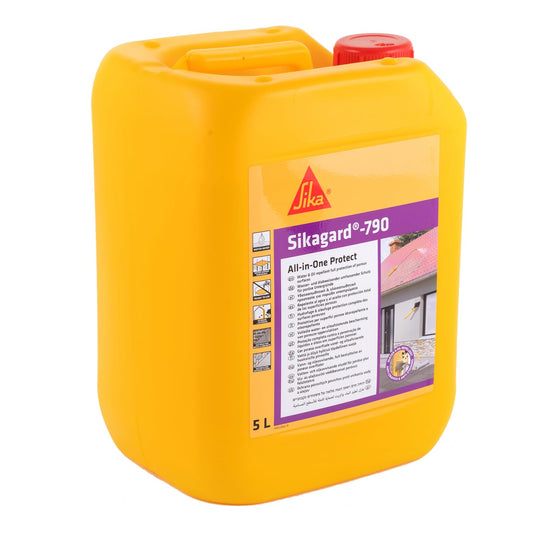 Sika - Sikagard-790 All-in-One Protect, Trasparente - Protettivo invisibile per superfici porose - Facciate, pavimenti e tetti - 5L