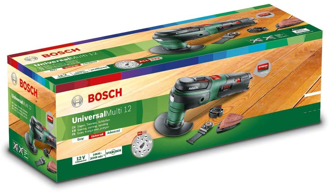 Bosch UniversalMulti 12 Utensile Multifunzione a Batteria, Senza batteria, 12 V, in Cartone