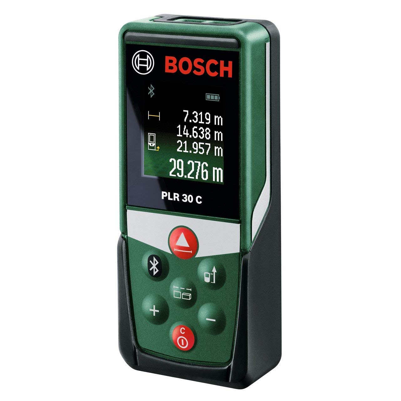 Bosch distanziometro laser PLR 30 C (misura distanze fino a 30 m con precisione, connettività Bluetooth, funzioni di misurazione)