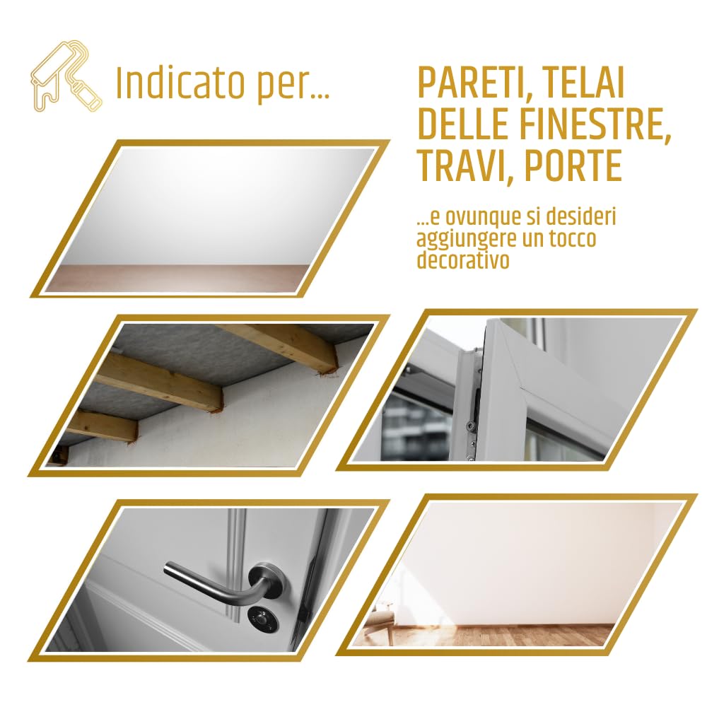 PENNELLIFICIO 2000 | Spatola in Plastica con Venature per Effetto Finto Legno, Imitazione Grana Legno per Pareti, Lunghezza 13 cm