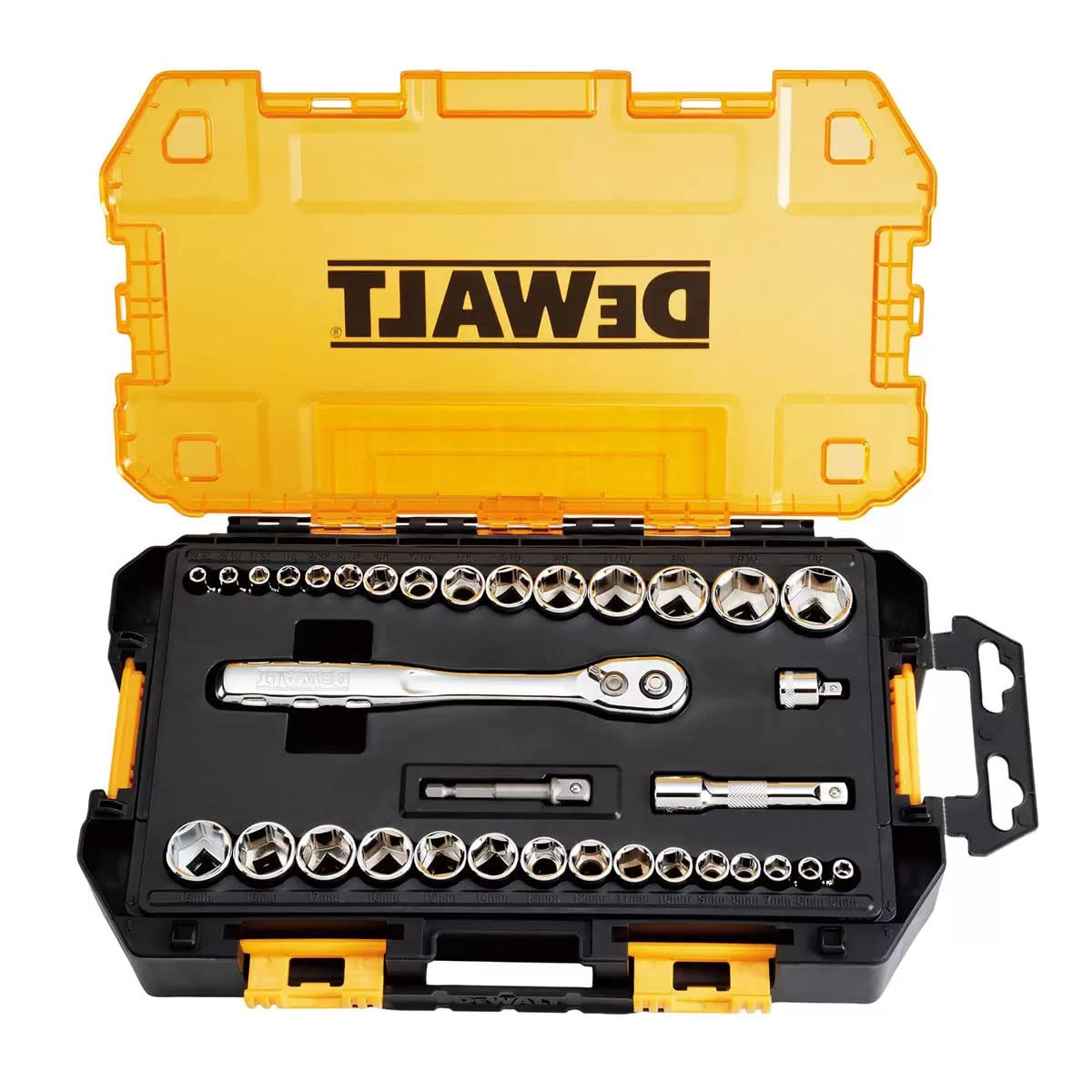 DEWALT® DWMT45034 Meccanica 1/4" e 3/8" Set di prese di comando (34 pz.)