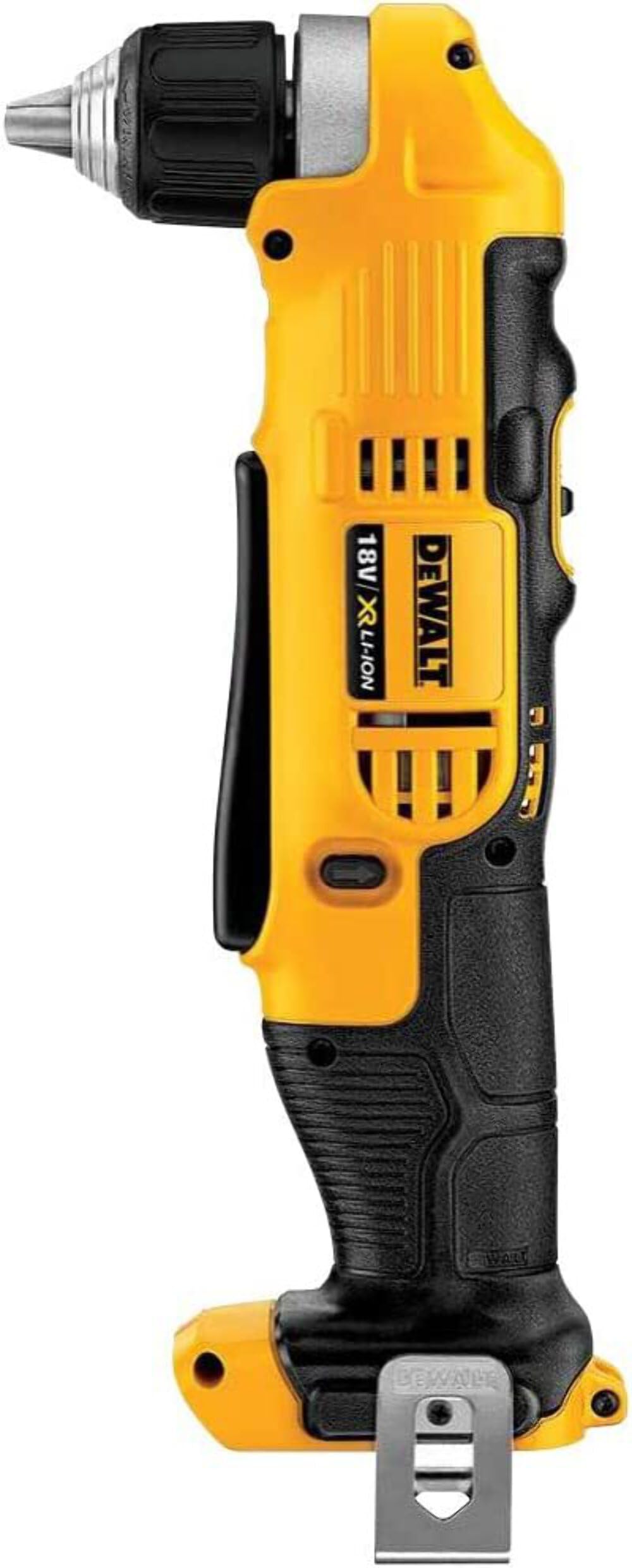 DEWALT DCD740N-XJ Trapano ad Angolo, 2 velocità, in Scatola di Cartone Senza Batteria e Caricabatteria, Corpo Macchina