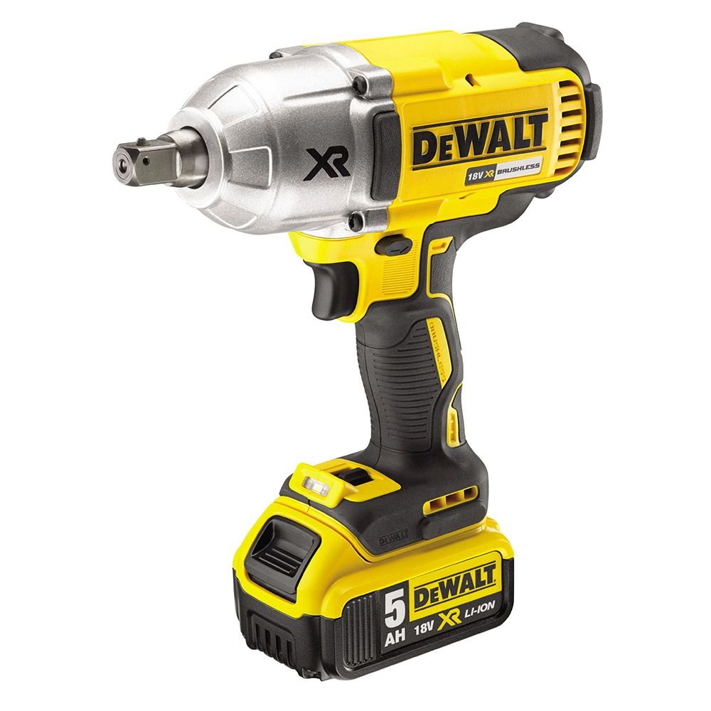 DeWalt DCF899P2-QW Trapano avvitatore a impulsi attacco 1/2" a batteria, 18V, 5.0 Ah, motore Brushless