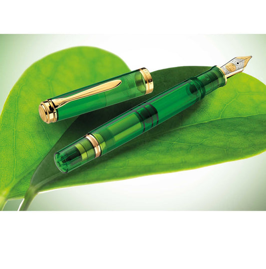 PELIKAN Penna stilografica Souverän M800 Green Demonstrator M - media 821452