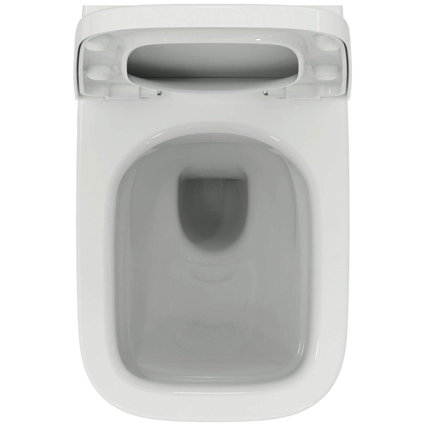 Ideal Standard - i.life A, WC sospeso RimLS+ senza brida, Water completo di copriwater a chiusura rallentata, E-packaging dedicato al trasporto di ceramica, Bianco