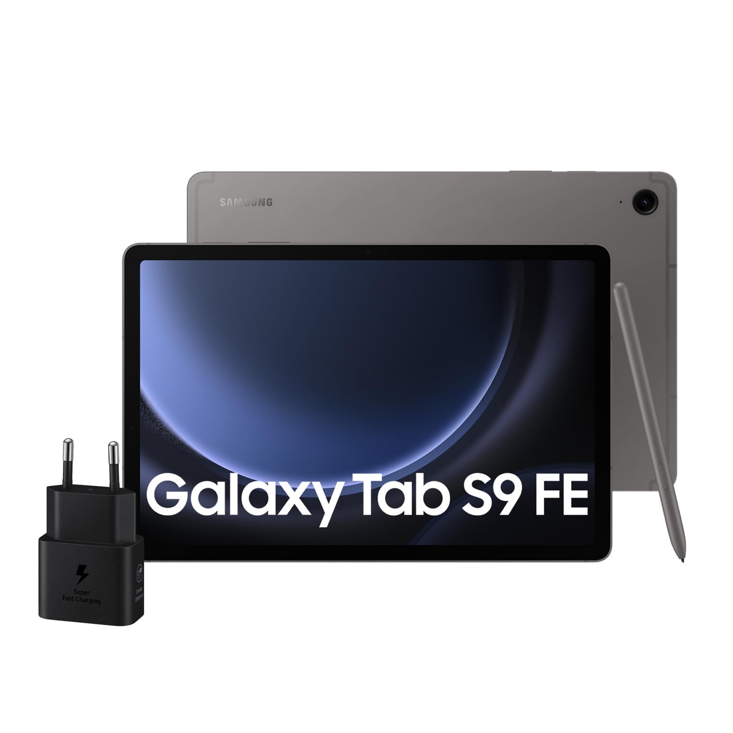 Samsung Galaxy Tab S9 FE, Caricatore incluso, Display 10.9" TFT LCD PLS, Wi-Fi, RAM 6GB, 128GB, 8.000 mAh, Exynos 1380, Android 13, IP68, Gray, [Versione italiana] 2023