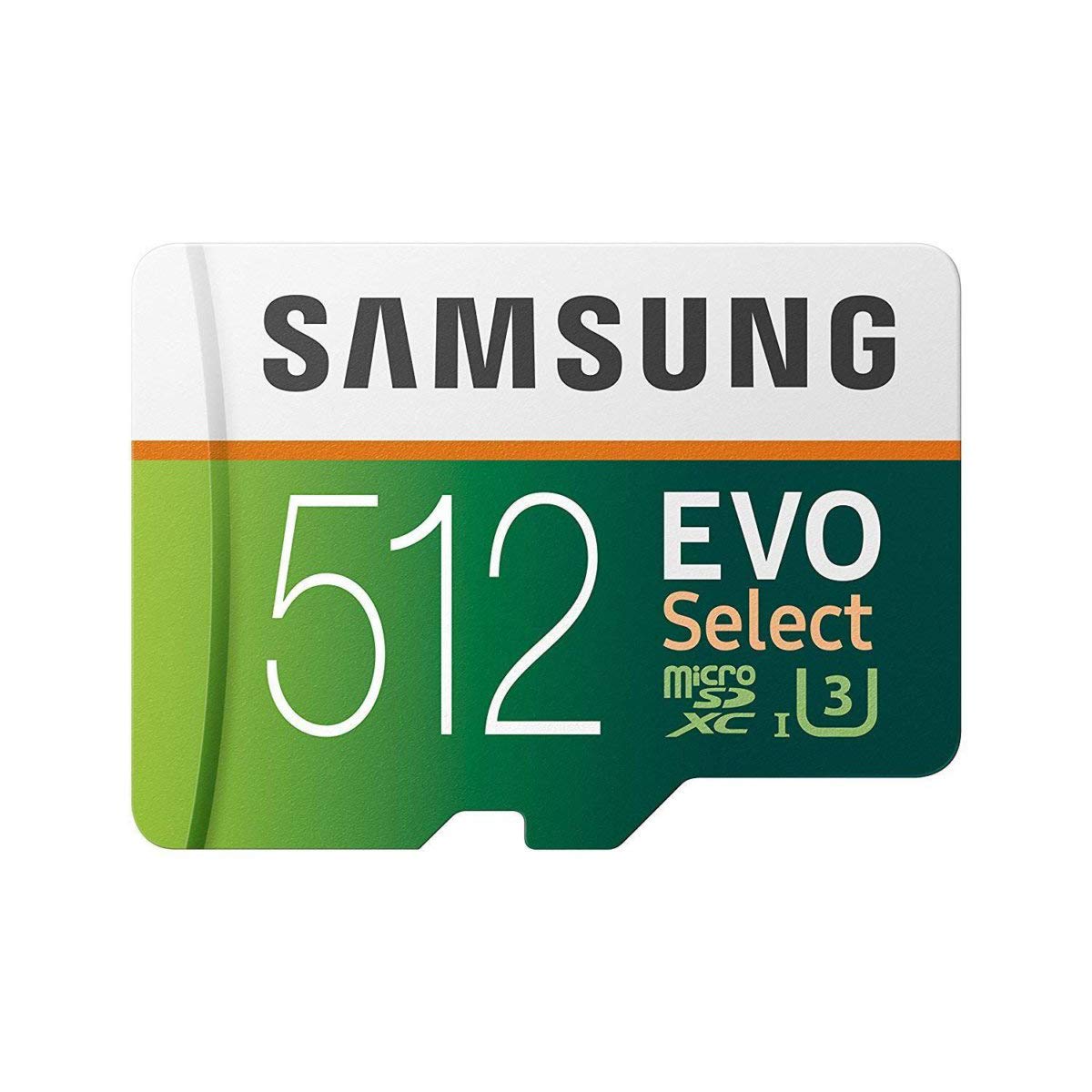 Samsung Memorie MB-ME512GA EVO Select Scheda MicroSD da 512 GB, UHS-I Fino a 100 MB/s, con Adattatore SD