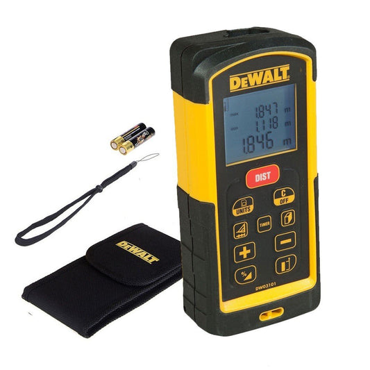 DeWalt Dw03101-xj, Misuratore di distanze laser 100 metri, Multicolore