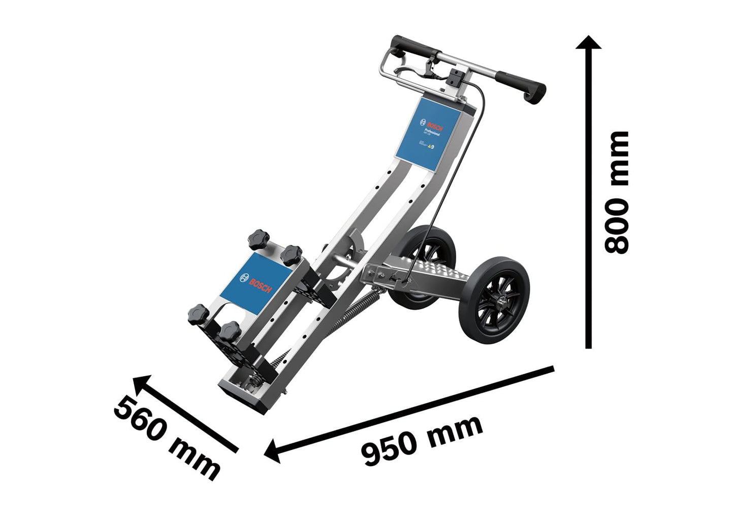 Bosch Professional carrello per la rimozione di pavimenti GHT 130 (compatibile con GSH 16-30 e GSH 16-28)