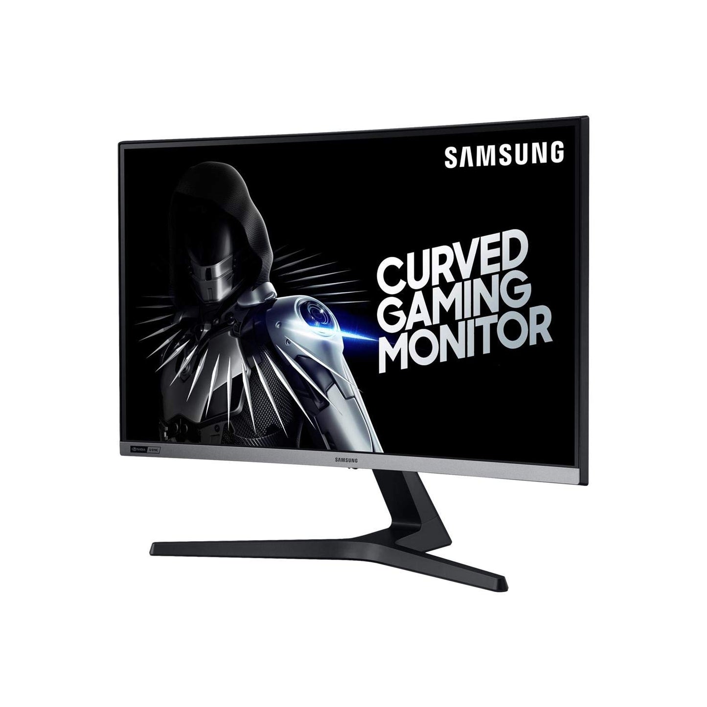 Samsung Monitor Gaming CRG5 (C27RG50), Curvo (1500R), 27", 1920x1080 (Full HD), VA, 240 Hz, 4 ms, G-Sync, HDMI, Display Port, Ingresso Audio, Eye Saver Mode, Flicker Free, Dark Blue Gray