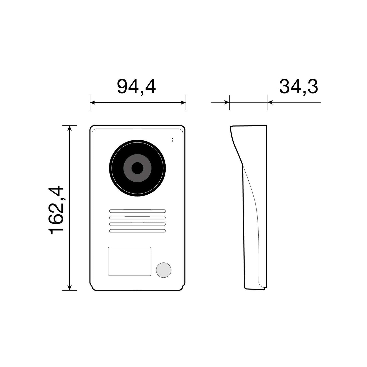 Vimar K40910 Kit Videocitofono Monofamiliare da Parete, Grigio la Targa e Bianco Il Monitor