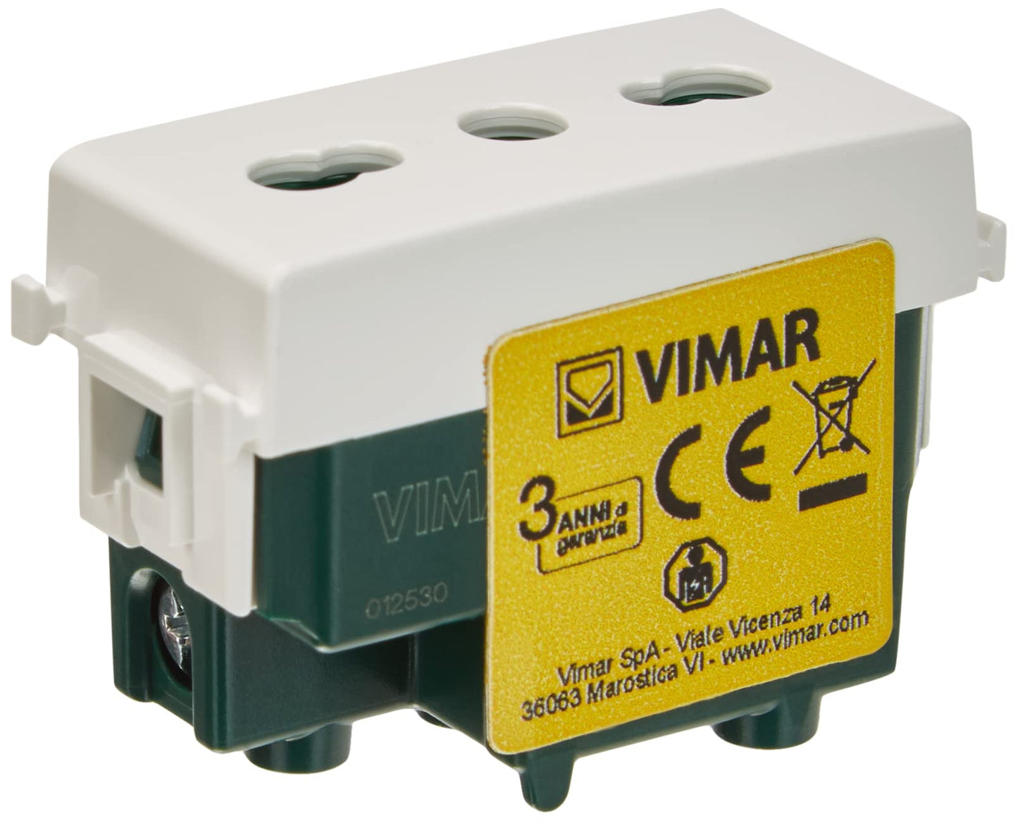 VIMAR 0T14203 Plana Bpresa SICURY 5 Pezzi, 2P+T 16 A 250 V~ Standard Italiano Tipo P17/11, Bianco