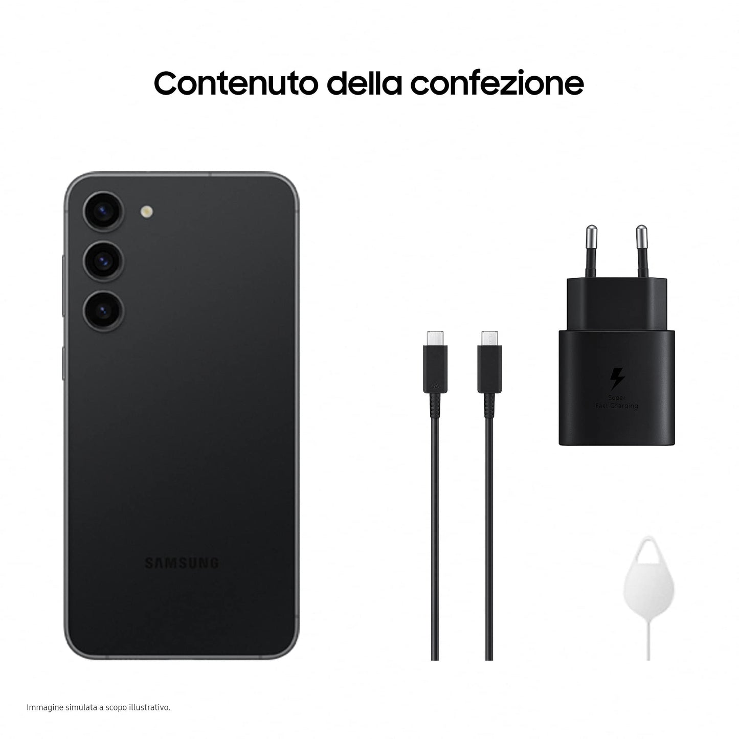 Samsung Galaxy S23+, Caricatore incluso, Smartphone Android, Display 6.6'' Dynamic AMOLED 2X, Fotocamera 50MP, RAM 8GB, 256 GB, 4.700 mAh, Phantom Black [Versione italiana]