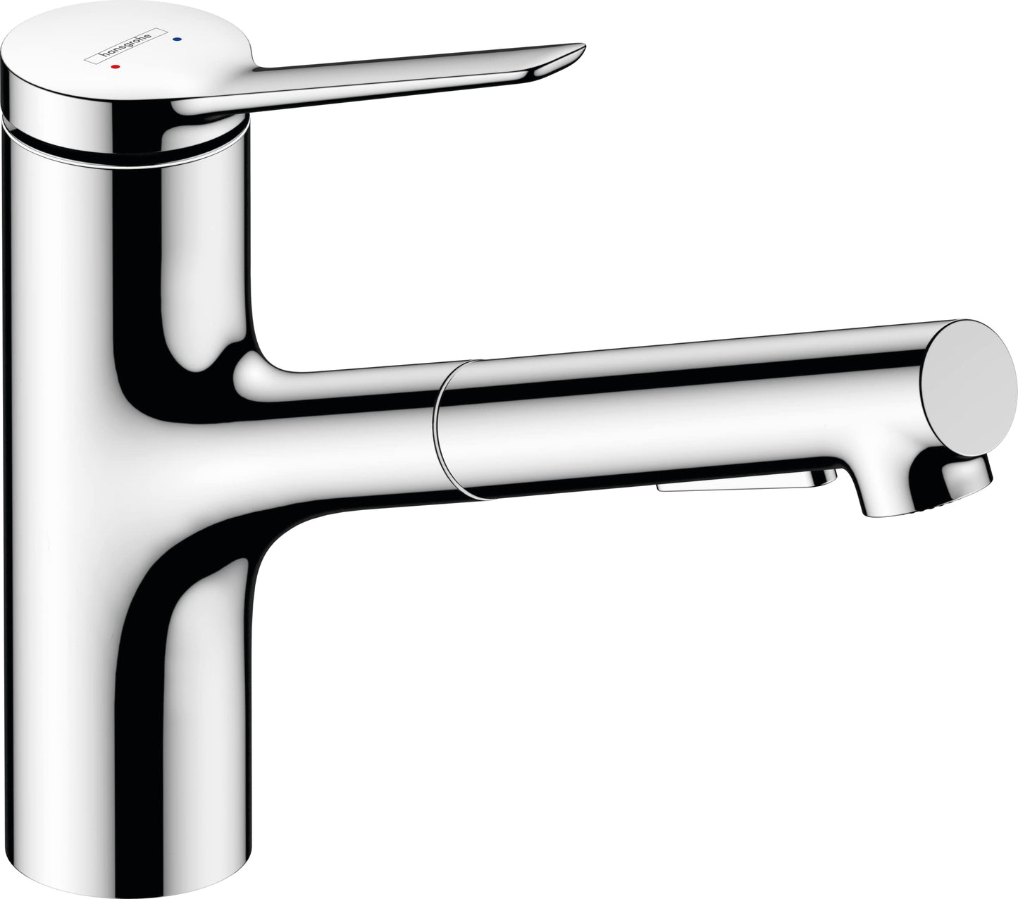 hansgrohe Zesis M33 - Rubinetto da cucina con doccetta estraibile (2 getti), Miscelatore cucina con altezza bocca 150 mm, Rubinetto monocomando con bocca girevole, cromo, 74800000