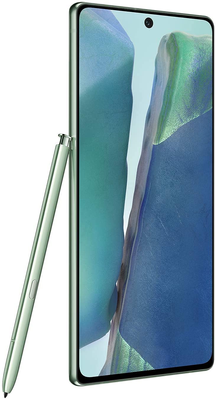 Samsung Galaxy Note20 5G Smartphone, Display 6.7" Super AMOLED Plus FHD+, 3 fotocamere posteriori, 256GB, RAM 8GB, Batteria 4300 mAh, Dual Sim + eSim, Android 10, Mystic Green [Versione Italiana]