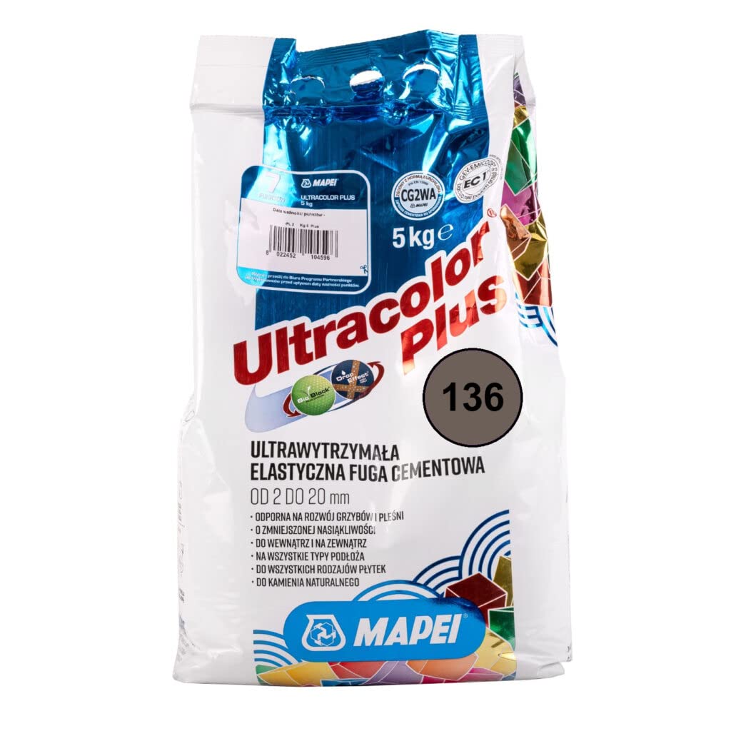 STUCCO ULTRACOLOR PLUS KG. 5 MAPEI PER FUGHE COLORE 136 fango