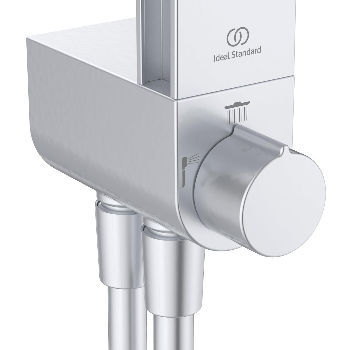 Ideal Standard - Alu+, Colonna doccia in alluminio con deviatore, Una via, Matt Silver