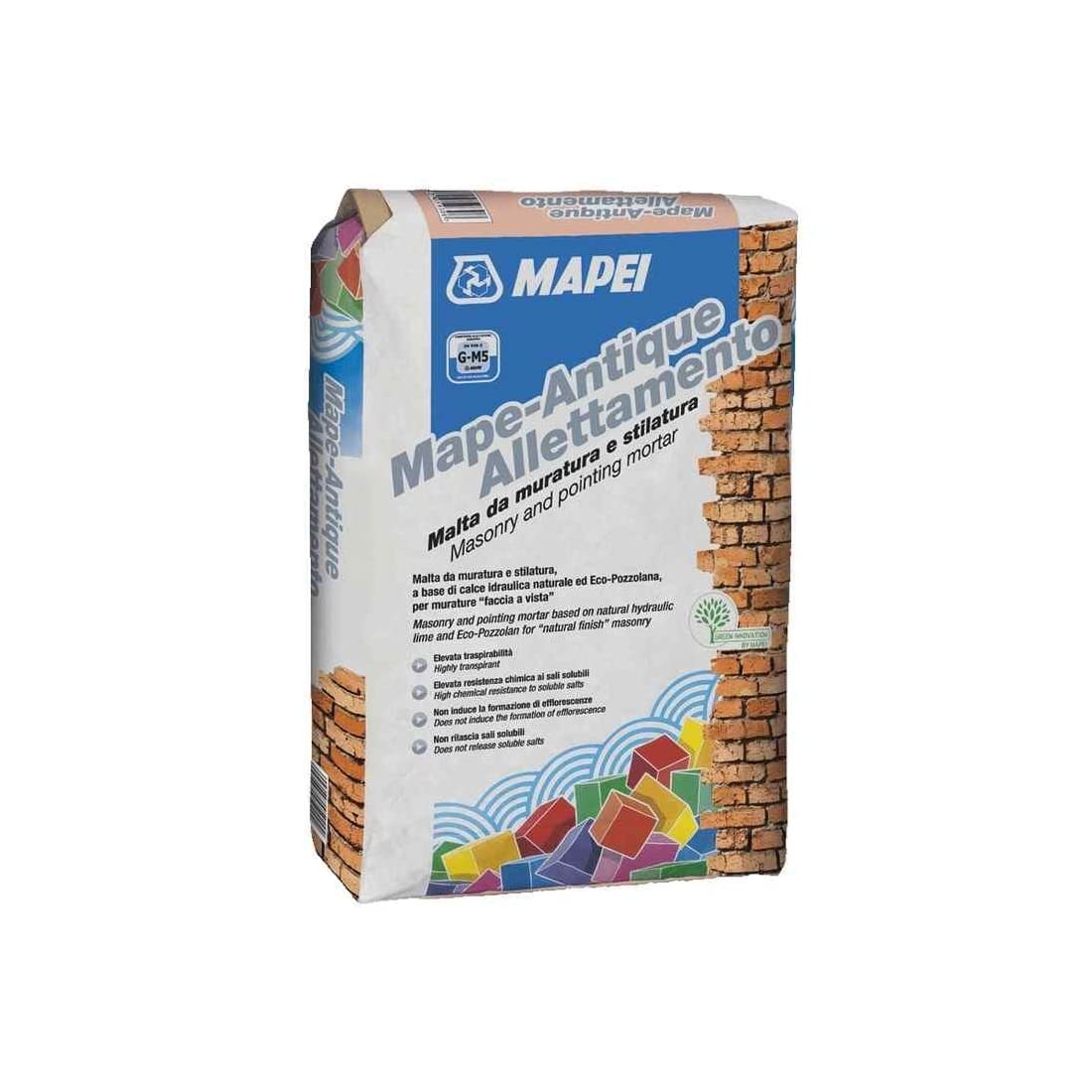 Mape Antique Allettamento Mapei malta da muratura color tufo 25kg