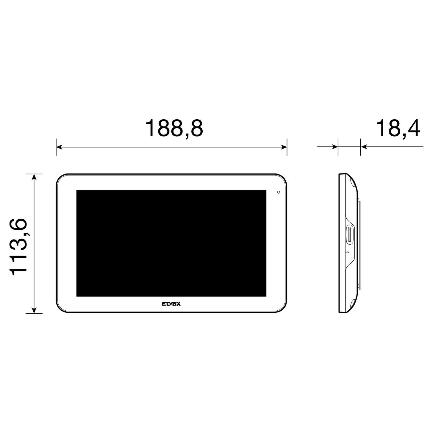 VIMAR K40917 Monitor Supplementare 7" Touch Screen e Vivavoce per Videocitofono Espandibile, con Alimentatore Multispina