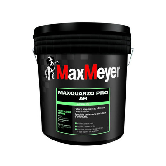 MAXQUARZO PRO AR pittura al quarzo ad alto riempimento bianco per esterno 1 lt. Max Meyer