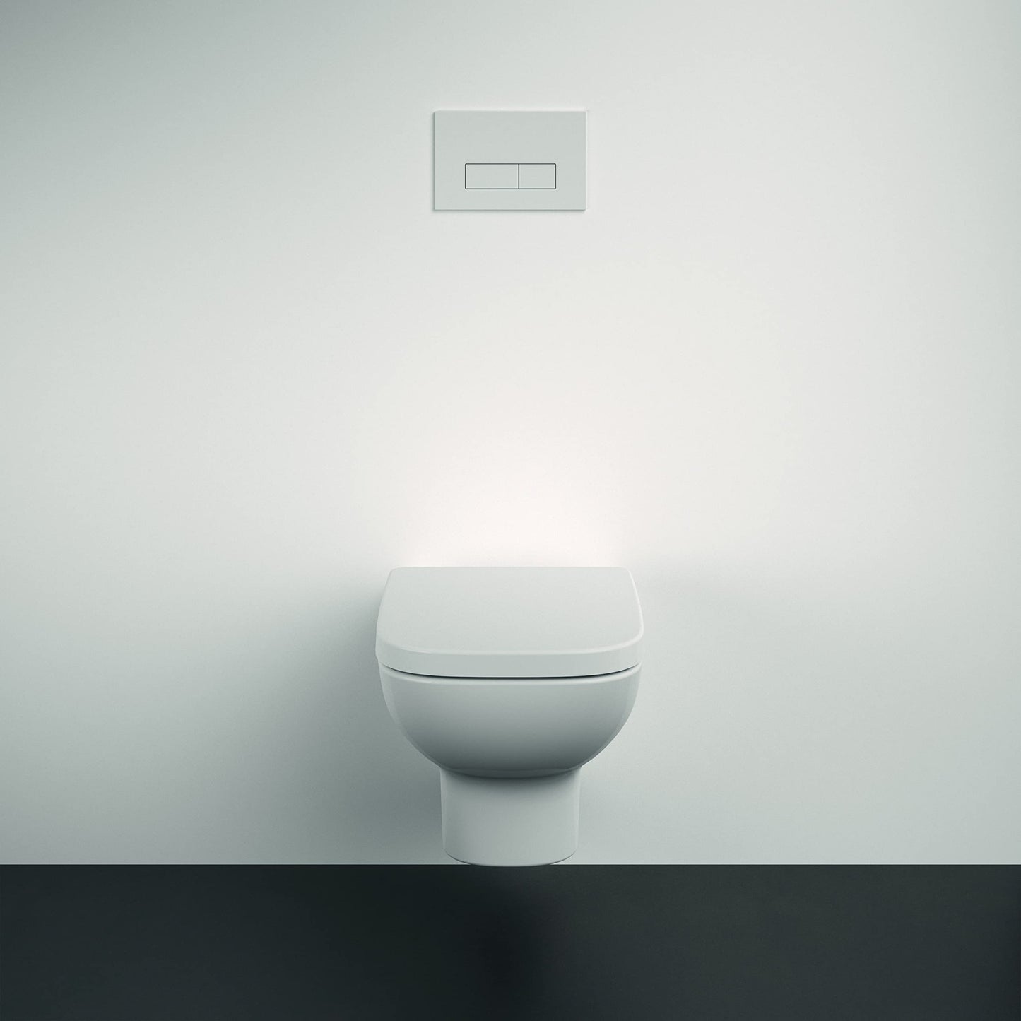 Ideal Standard - i.life A, WC sospeso RimLS+ senza brida, Water completo di copriwater a chiusura rallentata, E-packaging dedicato al trasporto di ceramica, Bianco