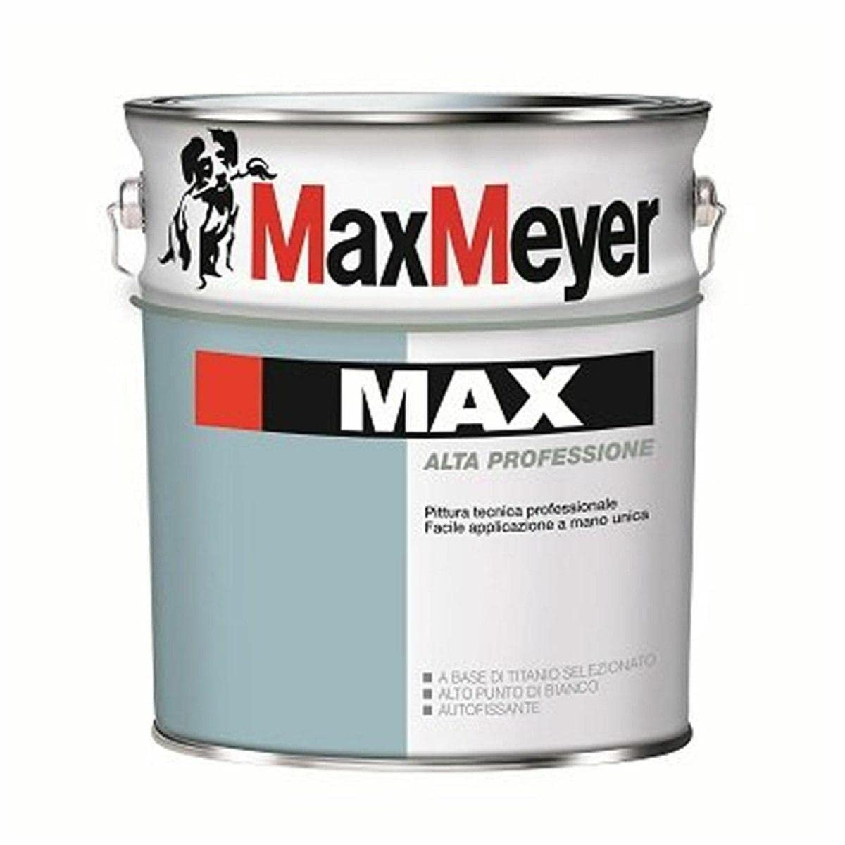 Pittura MAX A+' nuova formula a base di titanio Alta Professione 0,75 LT super lavabile ad elevatissima copertura, opacità e riempimento colore bianco